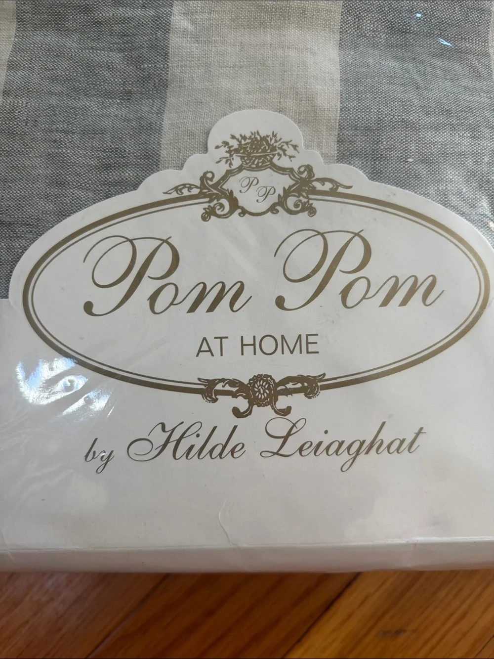 $699 POM POM At Home topanga King Duvet Cover natural/olive 100% Linen New